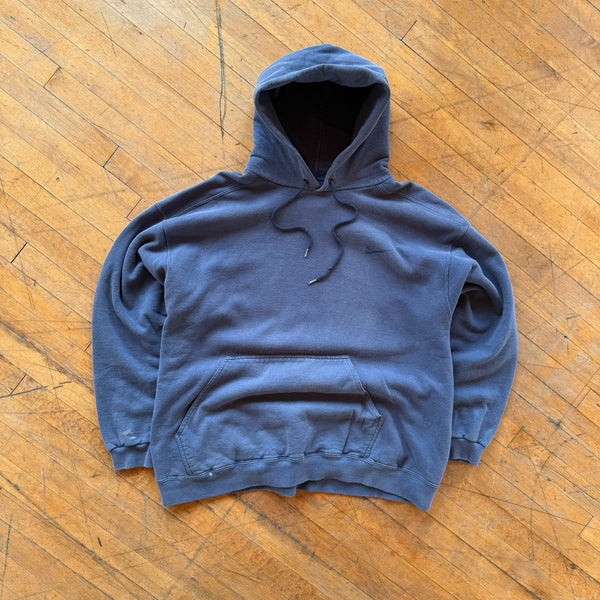 90's Blue Nike Tonal Hoodie (XL)