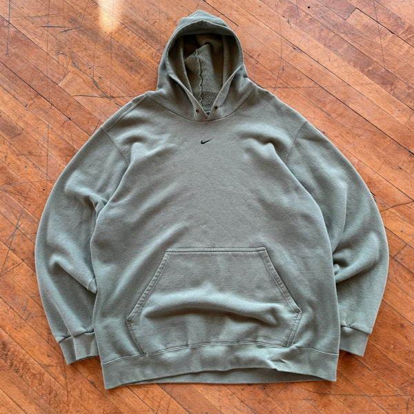 00's Sage Nike Center Swoosh Hoodie (L)