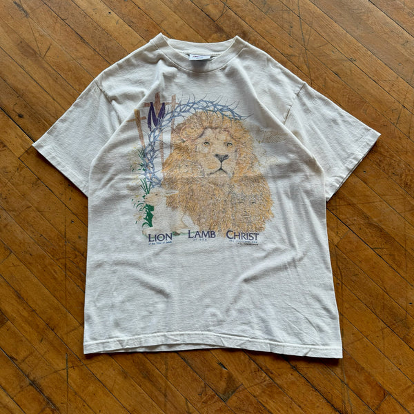 90's Lion and the Lamb Jesus Tee (L)