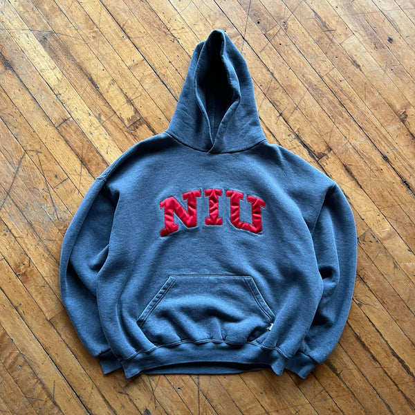 00's Russell NIU Hoodie (L)