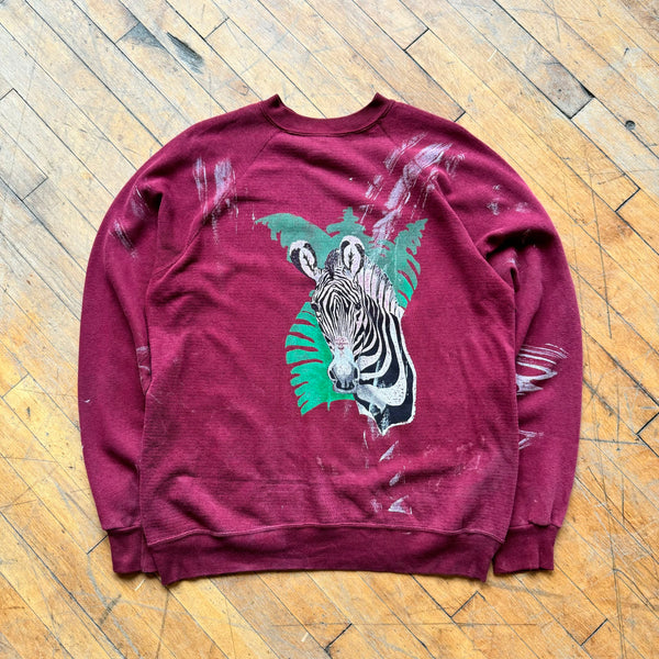 80's Zebra Crewneck (M)